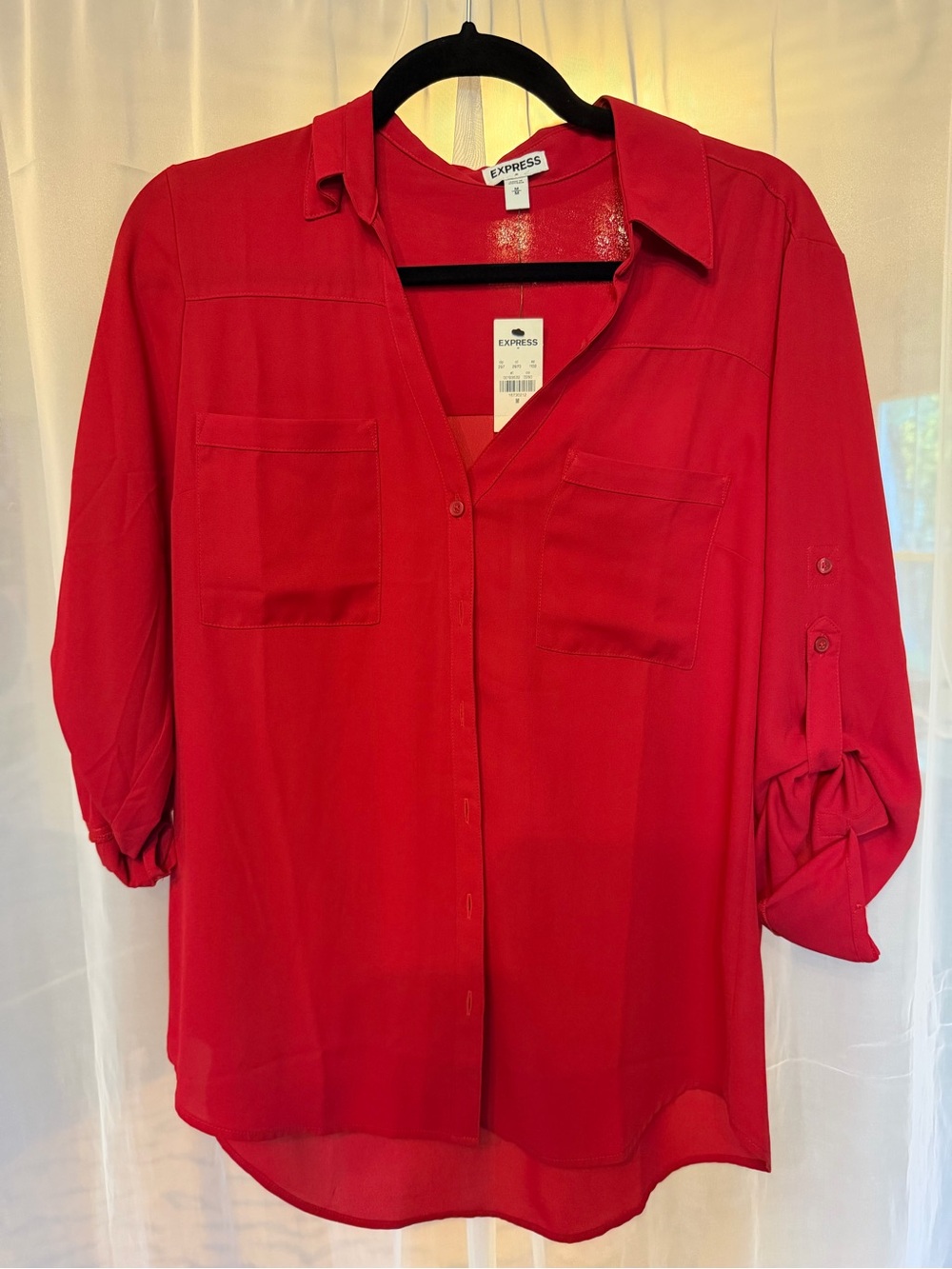 Express Women's Red Portfolio Shirt